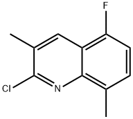 2-クロロ-5-フルオロ-3,8-ジメチルキノリン 化学構造式