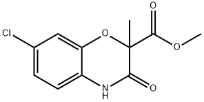 METHYL 7-CHLORO-2-METHYL-3-OXO-3,4-DIHYDRO-2H-1,4-BENZOXAZINE-2-CARBOXYLATE Struktur