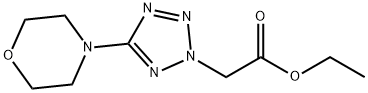 2-(5-モルホリノ-2H-1,2,3,4-テトラアゾール-2-イル)酢酸エチル 化学構造式
