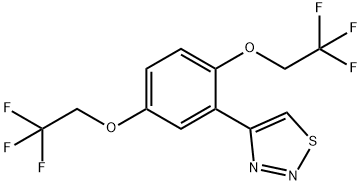 4-[2,5-BIS(2,2,2-TRIFLUOROETHOXY)PHENYL]-1,2,3-THIADIAZOLE, 175205-47-7, 结构式