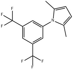 1-[3,5-ビス(トリフルオロメチル)フェニル]-2,5-ジメチルピロール 化学構造式