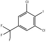 3,5-ジクロロ-4-ヨードベンゾトリフルオリド 化学構造式