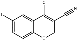 4-CHLORO-3-CYANO-6-FLUORO-2H-BENZOPYRAN Struktur
