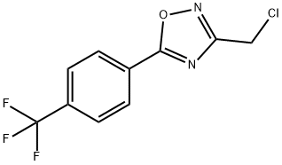 3-(クロロメチル)-5-[4-(トリフルオロメチル)フェニル]-1,2,4-オキサジアゾール 化学構造式