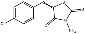 3-AMINO-5-[1-(4-CHLORO-PHENYL)-METH-(Z)-YLIDENE]-2-THIOXO-THIAZOLIDIN-4-ONE,17521-20-9,结构式