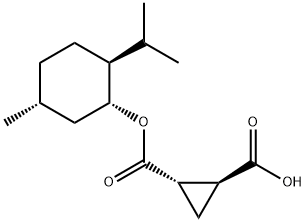 (1S,2S)-2-(((1R,2S,5R)-2-isopropyl-5-Methylcyclohexyloxy)carbonyl)cyclopropanecarboxylic acid Struktur