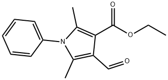ETHYL 4-FORMYL-2,5-DIMETHYL-1-PHENYL-1H-PYRROLE-3-CARBOXYLATE,175276-52-5,结构式