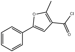 2-甲基-5-苯基呋喃-3-羰酰氯, 175276-57-0, 结构式