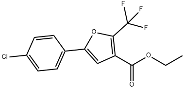 ETHYL 5-(4-CHLOROPHENYL)-2-(TRIFLUOROMETHYL)-3-FUROATE Structure