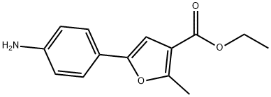 5-(4-氨基苯基)-2-甲基呋喃-3-羧酸乙酯 结构式