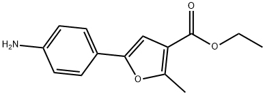 5-(4-アミノフェニル)-2-メチル-3-フロ酸エチル 化学構造式
