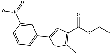 ETHYL 2-METHYL-5-(3-NITROPHENYL)-3-FUROATE Struktur