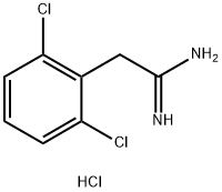 2‐(2,6‐ジクロロフェニル)エタンイミドアミド塩酸塩 化学構造式