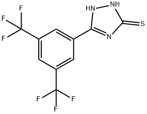 5-[3,5-ビス(トリフルオロメチル)フェニル]-1,2,4-トリアゾール-3(2H)-チオン 化学構造式