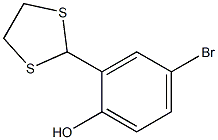 4-BROMO-2-(1,3-DITHIOLAN-2-YL)PHENOL Struktur
