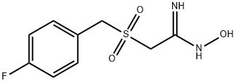 2-(4-フルオロベンジルスルホニル)アセトアミドオキシム 化学構造式