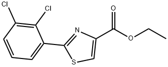 2-(2,3-ジクロロフェニル)-1,3-チアゾール-4-カルボン酸エチル 化学構造式