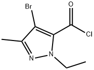 4-BROMO-1-ETHYL-3-METHYL-1H-PYRAZOLE-5-CARBONYL CHLORIDE Struktur
