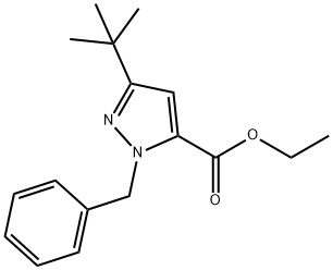 1-苄基-3-(叔丁基)-1H-吡唑-5-羧酸乙酯 结构式