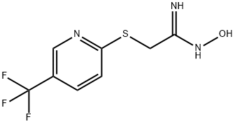 2-[5-(TRIFLUOROMETHYL)PYRID-2-YLTHIO]ACETAMIDE OXIME Struktur
