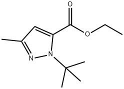 1-(叔丁基)-3-甲基-1H-吡唑-5-羧酸乙酯 结构式