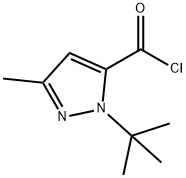 1-(TERT-BUTYL)-3-METHYL-1H-PYRAZOLE-5-CARBONYL CHLORIDE Struktur
