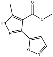 5-异噁唑-5-基-3-甲基-1H-吡唑-4-羧酸甲酯, 175277-15-3, 结构式