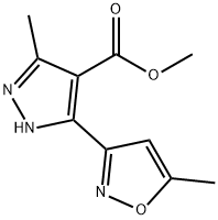 METHYL 3-METHYL-5-(5-METHYLISOXAZOL-3-YL)-1H-PYRAZOLE-4-CARBOXYLATE Struktur