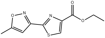 2-(5-甲基异噁唑-3-基)-1,3-噻唑-4-羧酸乙酯 结构式