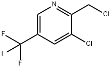 3-クロロ-2-(クロロメチル)-5-(トリフルオロメチル)ピリジン 化学構造式