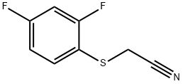 (2,4-ジフルオロフェニルチオ)アセトニトリル 化学構造式