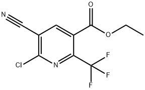 ETHYL 2-CHLORO-3-CYANO-6-(TRIFLUOROMETHYL)-PYRIDINE-5-CARBOXYLATE Structure