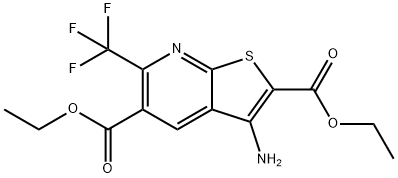 DIETHYL 3-AMINO-6-(TRIFLUOROMETHYL)THIENO[2,3-B]PYRIDINE-2,5-DICARBOXYLATE Structure