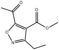 5-乙酰基-3-乙基异噁唑-4-羧酸甲酯, 175277-79-9, 结构式