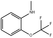 N-メチル-2-(トリフルオロメトキシ)アニリン 化学構造式