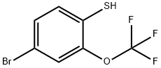 4-ブロモ-2-(トリフルオロメトキシ)チオフェノール 化学構造式