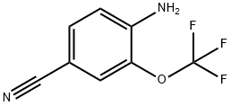 4-アミノ-3-(トリフルオロメトキシ)ベンゾニトリル 化学構造式