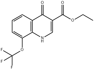 4-羟基-8-三氟甲氧基喹啉-3-羧酸乙酯, 175278-35-0, 结构式