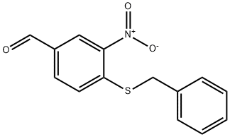 4-(ベンジルチオ)-3-ニトロベンズアルデヒド 化学構造式
