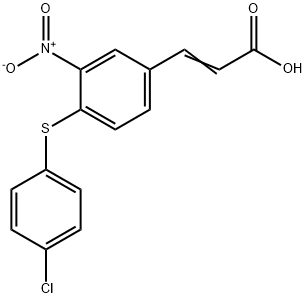3-[4-[(4-CHLOROPHENYL)THIO]-3-NITROPHENYL]ACRYLIC ACID 化学構造式
