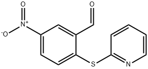 5-ニトロ-2-(2'-ピリジンチオ)ベンズアルデヒド 化学構造式