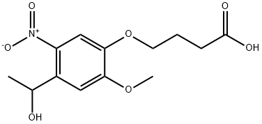 4-[4-(1-羟乙基)-2-甲氧基-5-硝基苯氧基]丁酸,175281-76-2,结构式
