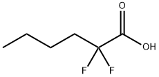 2,2-ジフルオロヘキサン酸 化学構造式