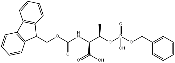FMOC-THR(PO(OBZL)OH)-OH 化学構造式