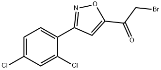 2-溴-1-[3-(2,4-二氯苯基)异噁唑-5-基]乙醛-1-酮, 175334-69-7, 结构式