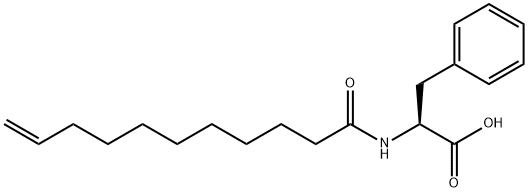 ウンデシレノイルフェニルアラニン 化学構造式