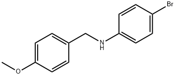 4-bromo-N-[(4-methoxyphenyl)methyl]aniline Structure