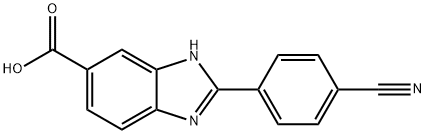 2-(4-Cyanophenyl)-1H-benzimidazole-5-carboxylic acid Structure