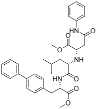 L-Alanine, 3-[1,1-biphenyl]-4-yl-N-[N-[1-(methoxycarbonyl)-3-oxo-3-(phenylamino)propyl]-L-leucyl]-, methyl ester, (S)- (9CI) Struktur