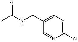 N-[(6-クロロ-3-ピリジニル)メチル]アセトアミド 化学構造式